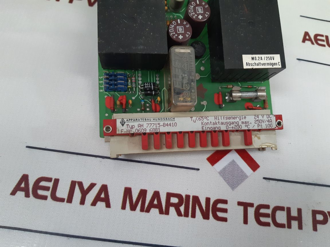 Apparatebau hundsbach ah77715 24v dc ah 77715-b4410 - Aeliya Marine Tech