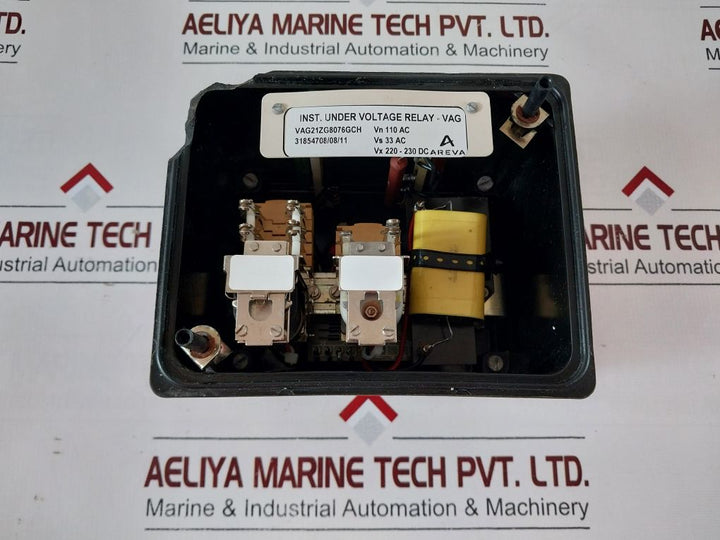 Areva Vag21Zg8076Gch Instantaneous Under Voltage Relay 220-230 Dc