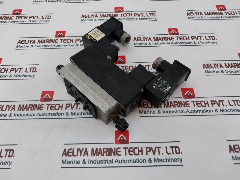 Asco/Joucomatic 346 00 173 Double Solenoid Valve 110V Dc