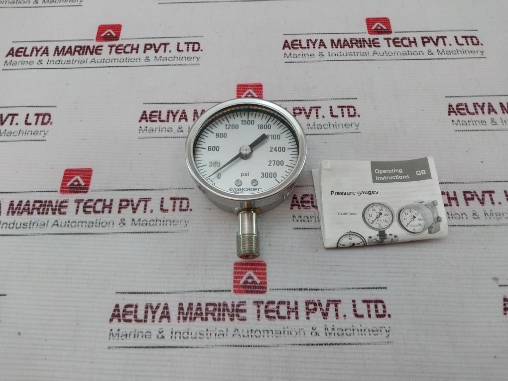 Ashcroft 0-3000 Psi Pressure Gauges 238A460-01 Rev.E