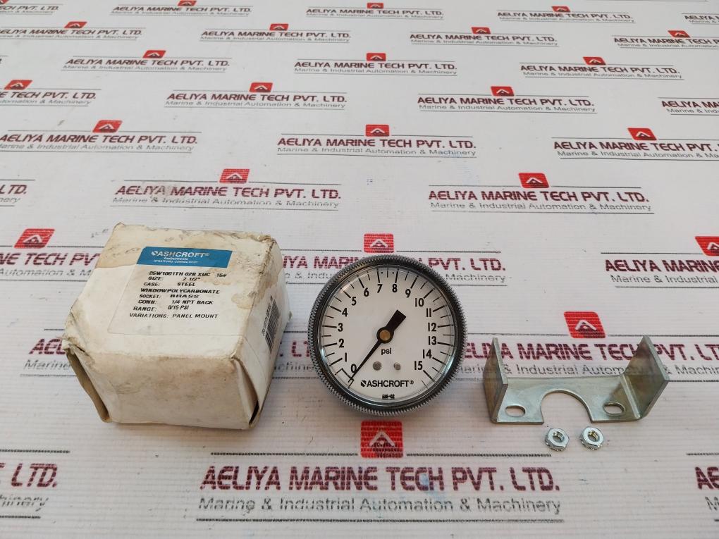 Ashcroft 25W1001Th 02B Xuc 15 Panel Mount Pressure Gauge
