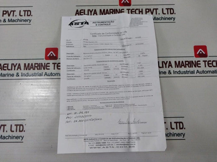 Asta 10.404.593 Vacuum Gauge Hand -1-3 Kgf/cm2