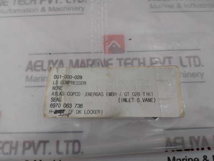 Atlas Copco 0U1-000-02B High Steam Pressure Gasket 004 188/45064180