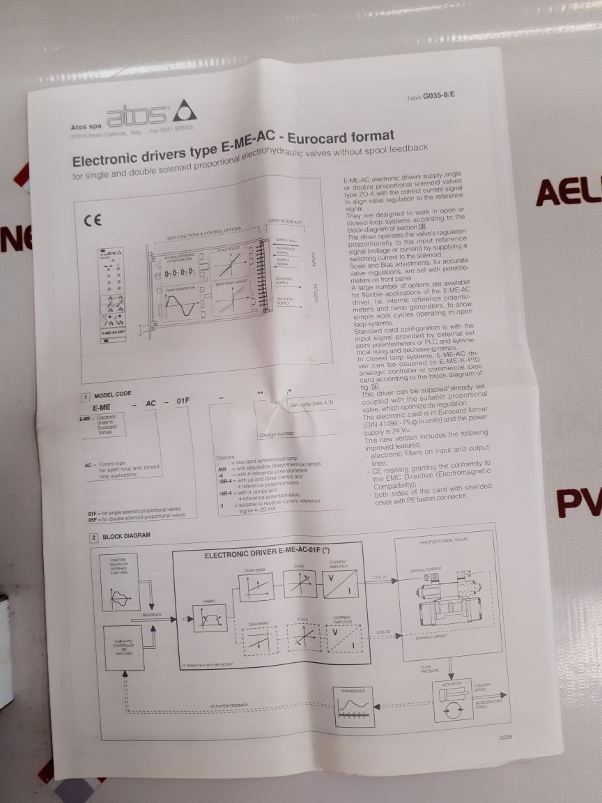 Atos E-me-ac-05F 20 Electric Amplifier