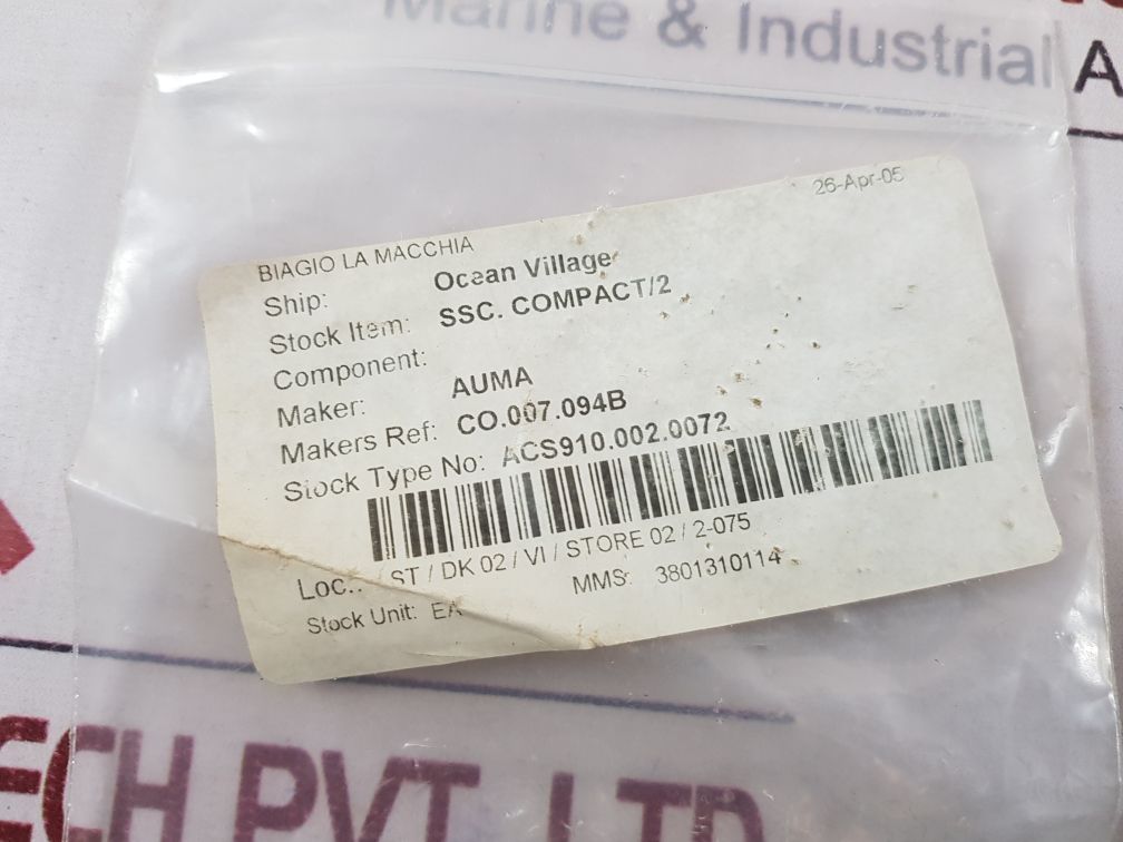 Auma C0.007.094B Pcb Card Ssc-compact/2 Acs910.002.0072