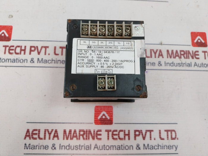 Automatic Electric ASS96D Digital AC Ammeter 0-1600 AAC