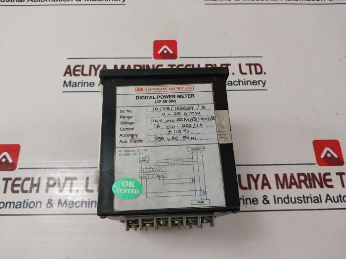 Automatic Electric Digital AC Voltmeter 0-600 VAC 80-270V AC/DC