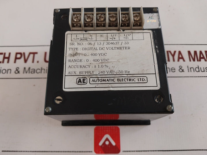 Automatic Electric Digital DC Voltmeter 0-400 vdc