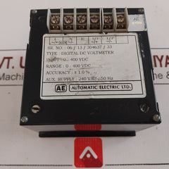 Automatic Electric Digital DC Voltmeter 0-400 vdc