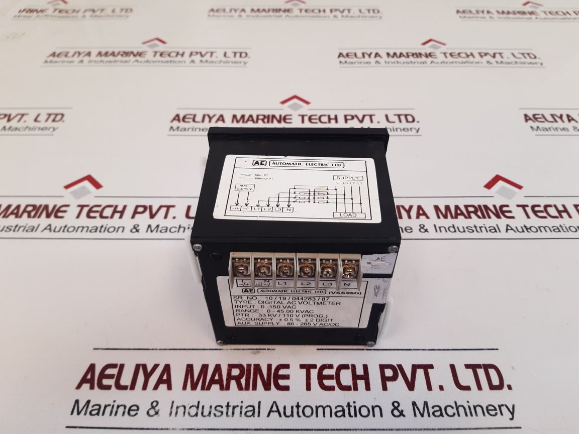 Automatic Electric Vss96D Digital Ac Voltmeter Meter 0-45.00 Kvac