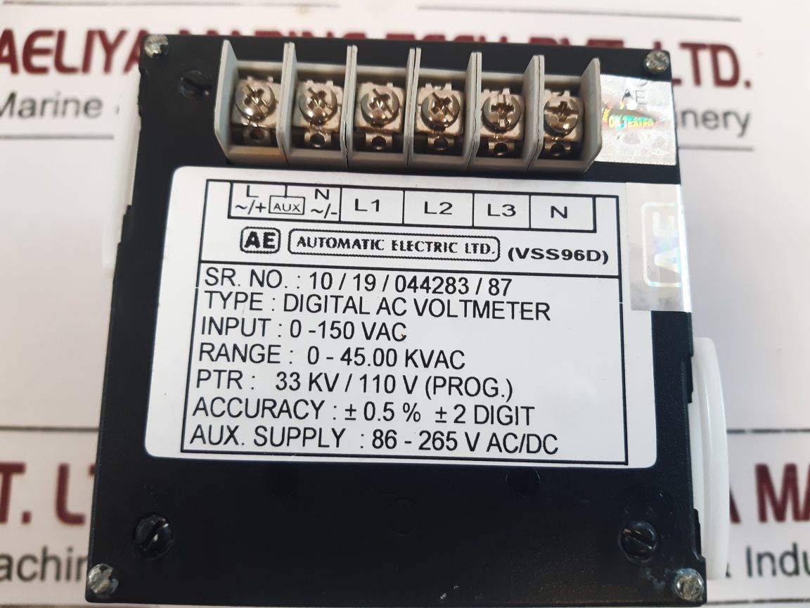 Automatic Electric Vss96D Digital Ac Voltmeter Meter 0-45.00 Kvac