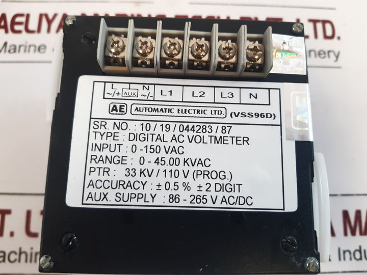 Automatic Electric Vss96D Digital Ac Voltmeter Meter 0-45.00 Kvac