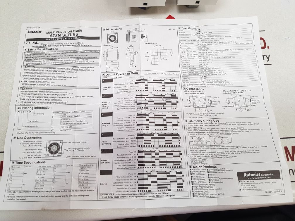 Autonics At8N Multi Function Timer