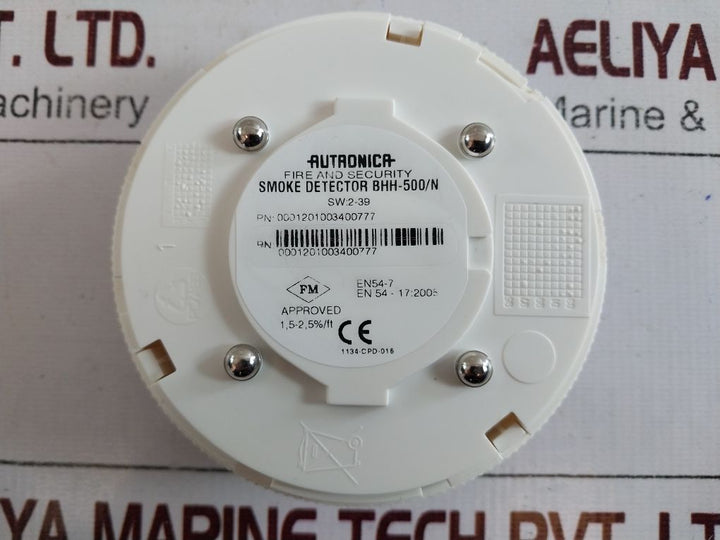 Autronica Bhh-500/N Point Smoke Detector Ta= 70°C 03Atex217X 2000 Ip44D Nl Eex