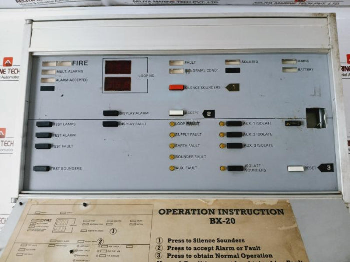 Autronica Bx-20 Alarm Control Panel Bps-41A/24 2A 0V +5V