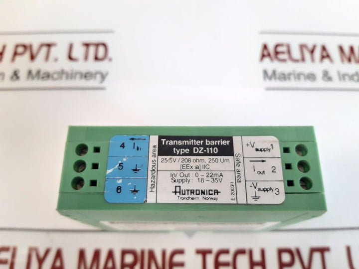 Autronica Dz-110 Transmitter Barrier 0-22Ma