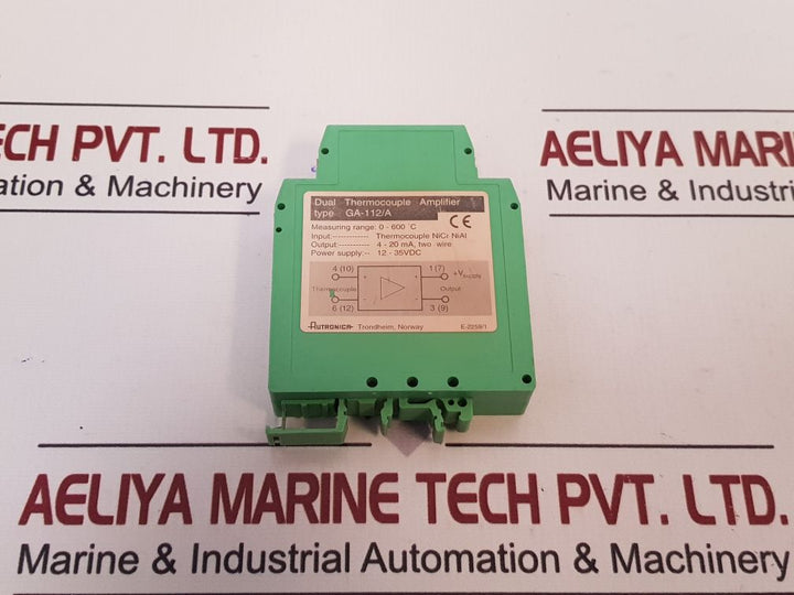 Autronica Ga-112/A Dual Thermocouple Amplifier 12-35 Vdc