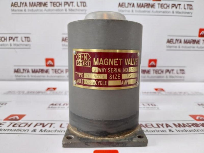 B-n Seiki Mt-404K 3 Way Solenoid Magnet Valve 1/2 Dc24V