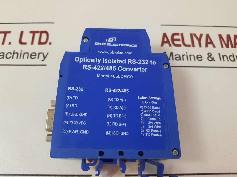 B&B 485ldrc9 Optically Isolated Rs-232 To Rs-422/485 Converter