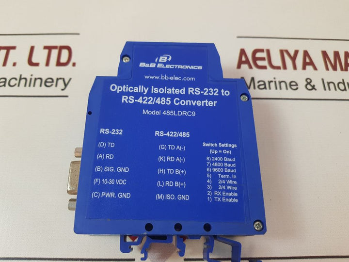 B&B 485ldrc9 Optically Isolated Rs-232 To Rs-422/485 Converter