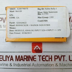 B&R X20 Ai 4622 Analog Input Module Rev. J0 Ftzu09Atex0083X