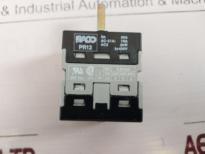 Baco PR12 Pointcool Main Switch 20A 3x400V 600VAC