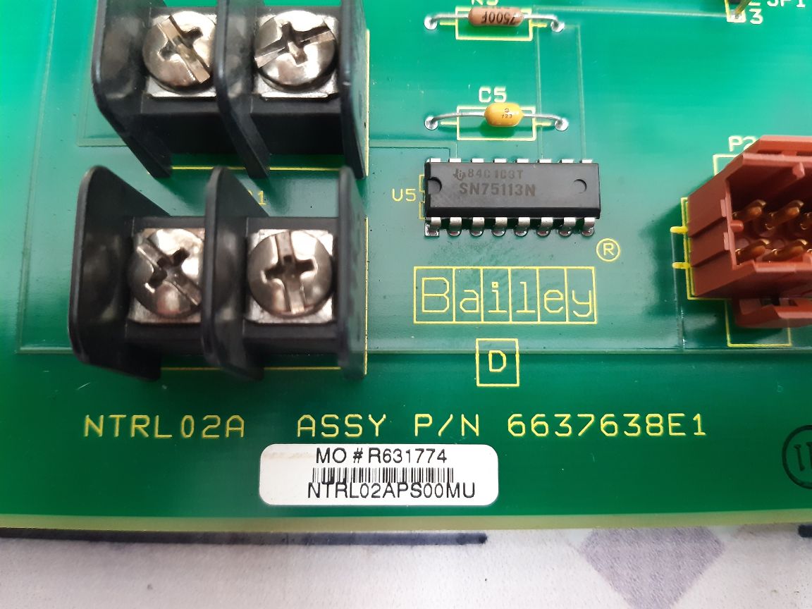 Bailey Ntrl02A Fiber Optic Remote I/O Termination Unit R631774