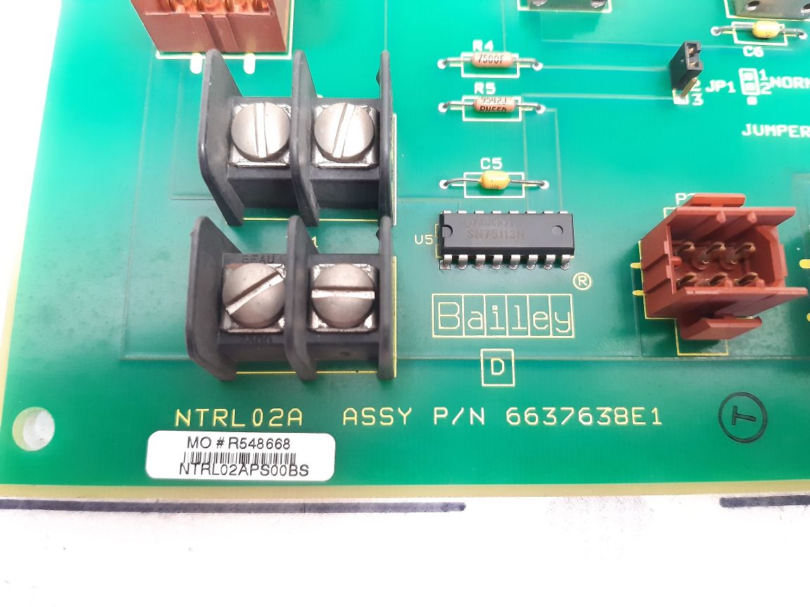 Bailey Ntrl02A Fiber Optic Remote I/O Termination Unit Jm96632115T1