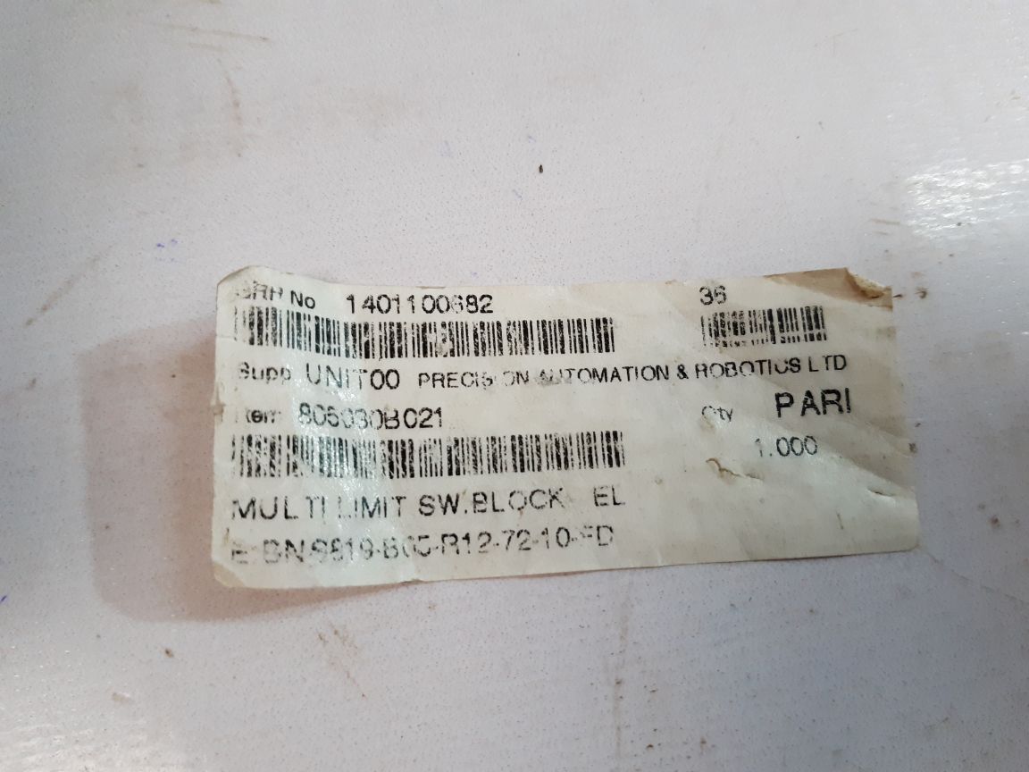 Balluff Bns 819-b05-r12-72-10-fd Limit Switch 240 Vac 6 A
