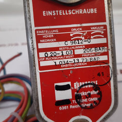 Barksdale C 9612-0 Pressure Switch
