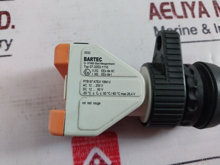Bartec 07-3353-1110 Pilot Light 12-250 Vac 12-60 Vdc