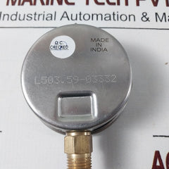 Baumer Kl. 1.6 Pressure Gauge 0 To 60 Psi , 0 To 4 Bar