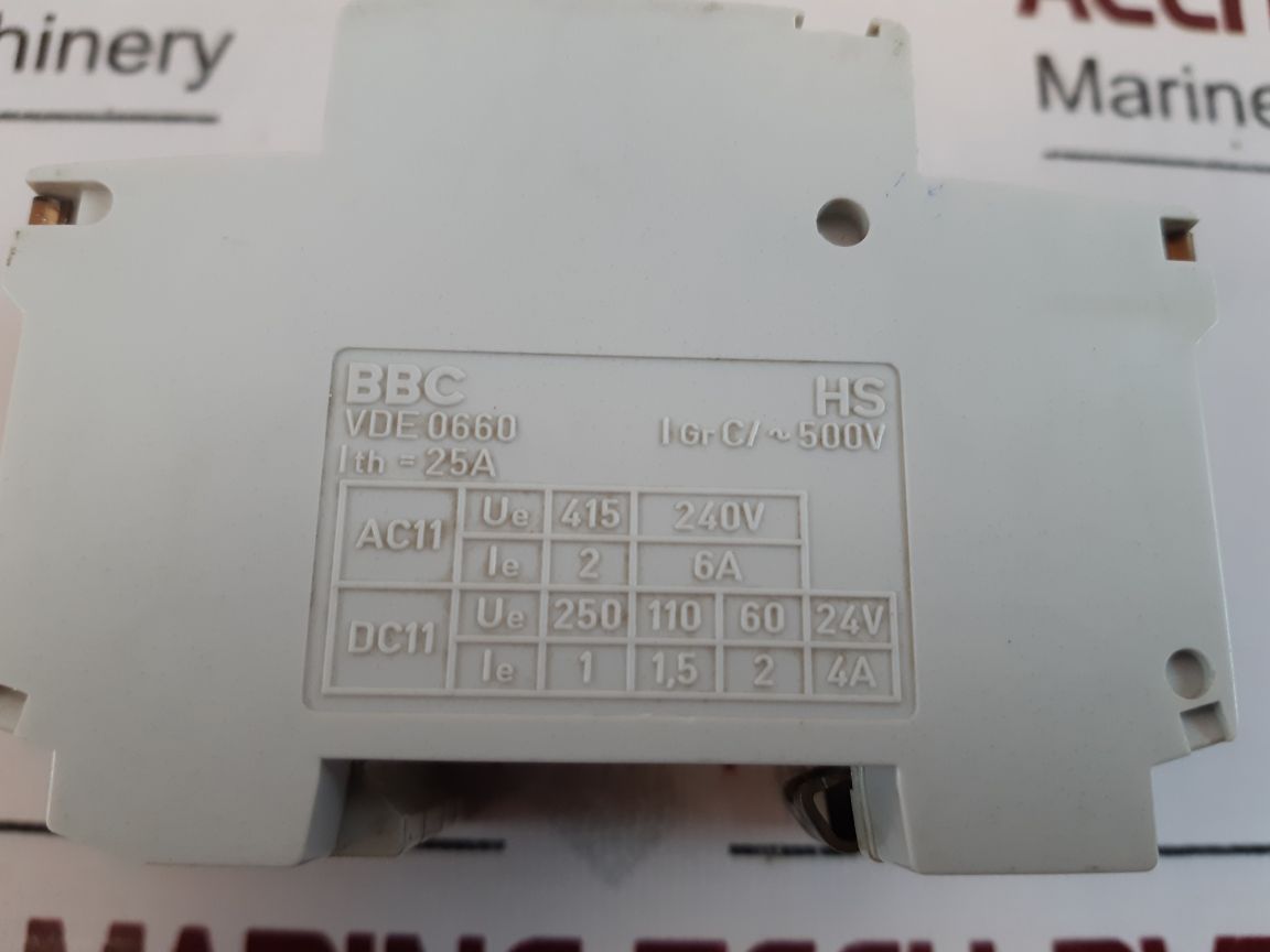 BBC S272 K 2A Circuit Breaker 25A 500V