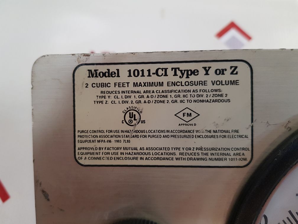 Bebco 1011-ci Type: Y Or Z Purge/Pressurization System