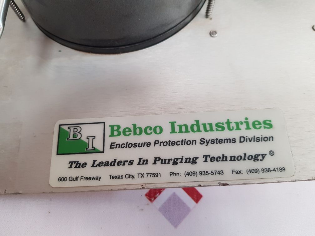 Bebco 1011-ci Type: Y Or Z Purge/Pressurization System