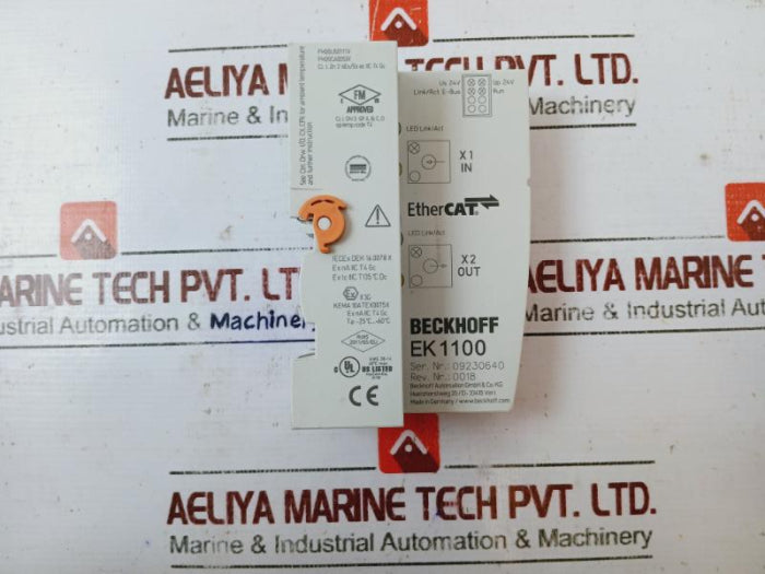 BECKHOFF EK1100 Coupler Ethercat Terminal FM20US0111X AWG 28-14