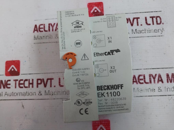 Beckhoff EK1100 Ethercat Coupler AWG 28-14 24V