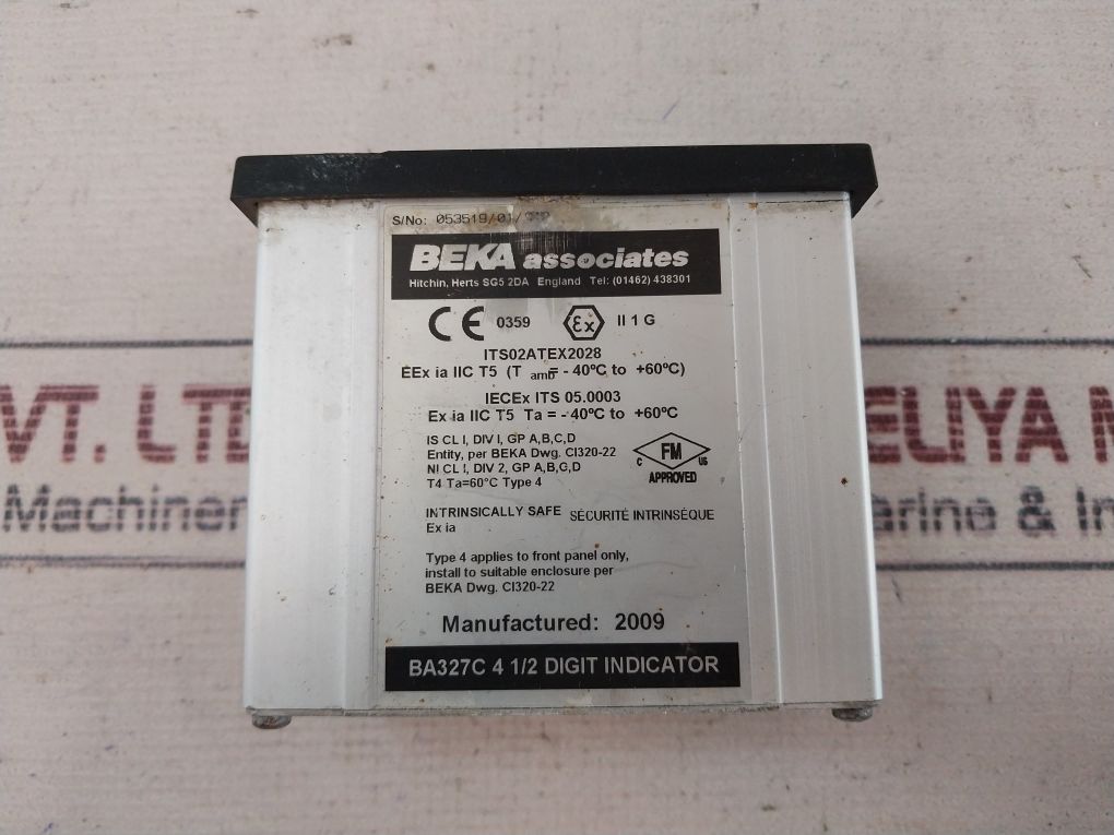 Beka Ba327C 4 1/2 Digit Indicator, 4-20Ma Input, 0-250 Display