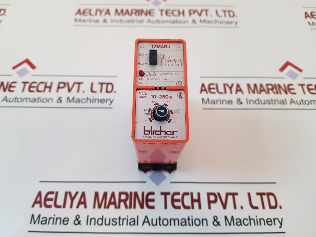 Bircher Tzmaba Time Delay Relay 10-250S Vde 0435 250V Ac