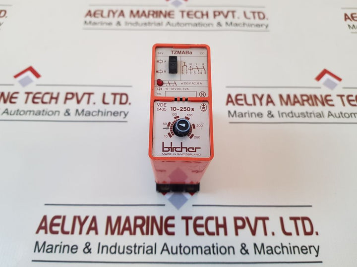 Bircher Tzmaba Time Delay Relay 10-250S Vde 0435 250V Ac