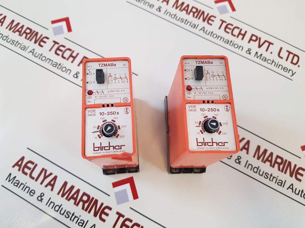 Bircher Tzmaba Time Delay Relay 10-250S Vde 0435 250V Ac