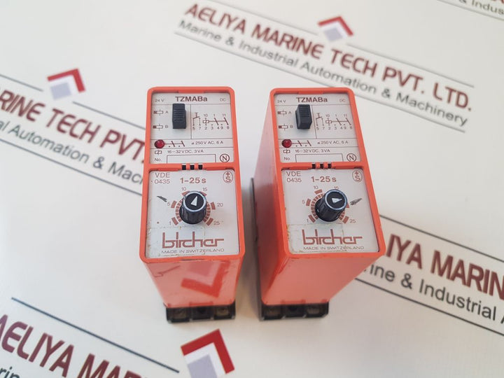 Bircher Tzmaba Time Delay Relay 1-25S Vde 0435