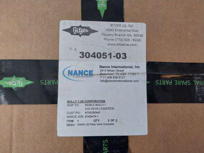 Bitzer 304051-03 Valve Complete Plate Kit 304012-22