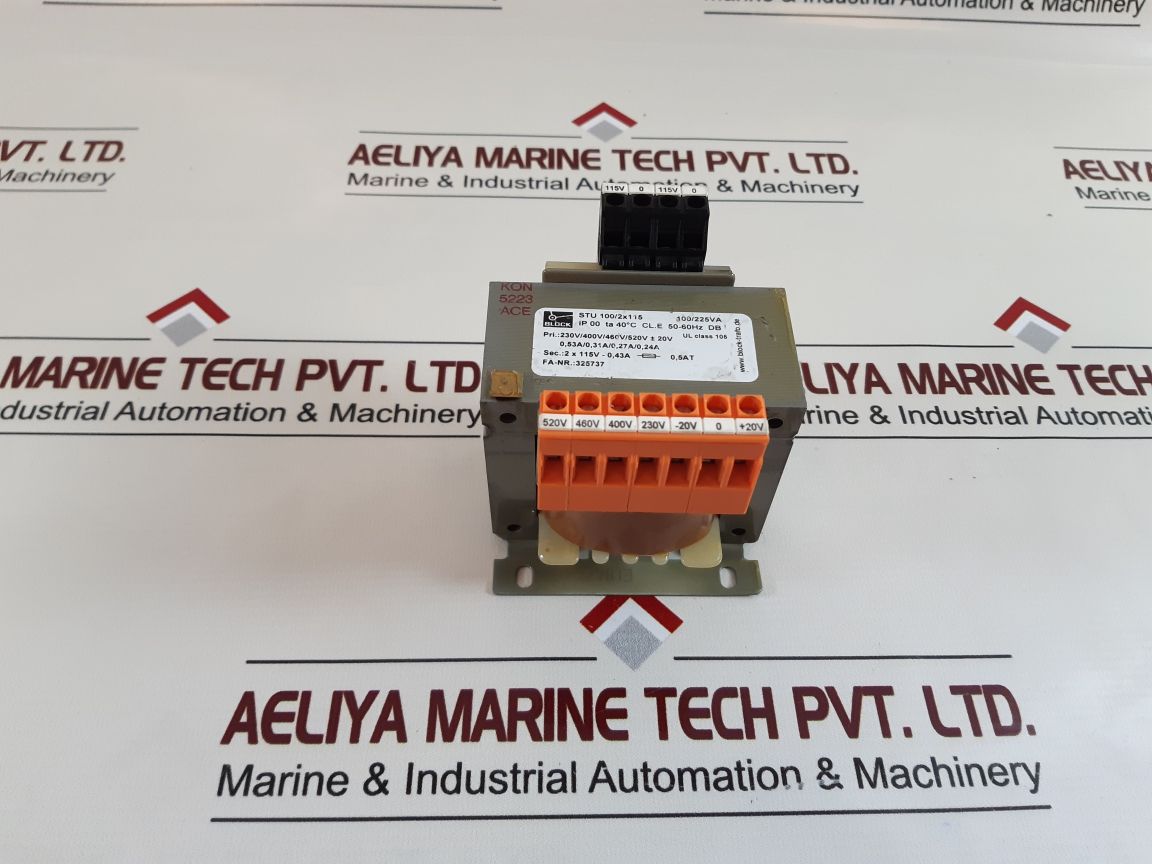 Block Stu 100/2X115 Transformer Vde 0570 100/225Va