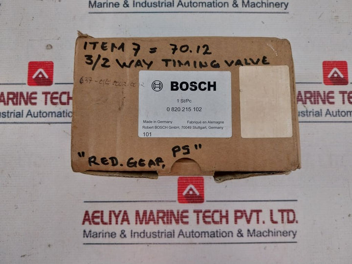 Bosch 0 820 215 102 Pneumatic Timer 3/2 Way Valve 0-10 Bar 18-150 Psi