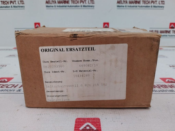 Bosch 0 820 215 102 Pneumatic Timer 3/2 Way Valve 0-10 Bar 18-150 Psi