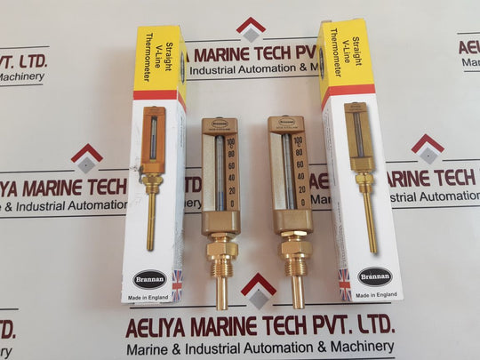 Brannan 0-100C Straight V-line Thermometer