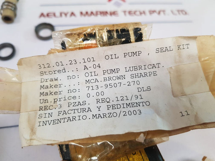 Brown & Sharpe 713-9507-270 Oil Pump Seal Kit