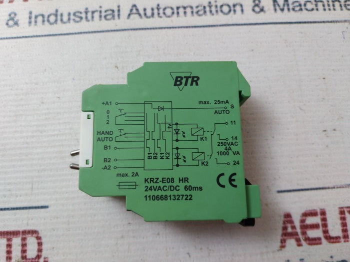 Btr Krz-e08 Hr Engine Control Relay 25Ma