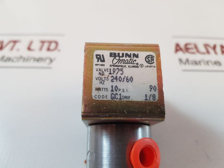 Bunn Omatic 1975 Solenoid Valve 240V 60Hz